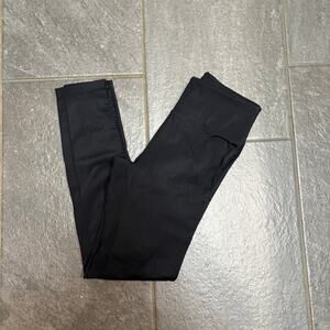 Noli Black Leggings Small Sheer Stripe Sides Neutral Minimalist Activewear